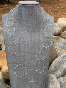 Sterling Silver Organic Circle Necklace