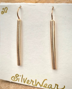 14K gold-filled bar earrings