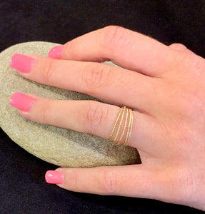 14K gold-filled twisted wire ring