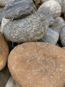 Sterling Silver Organic Circle Necklace